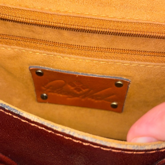 Brown Embossed Leather Bag - Picture 3 of 4